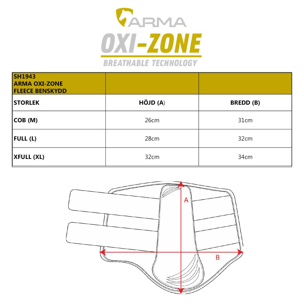 ARMA Oxi-Zone Supafleece benskydd, svara