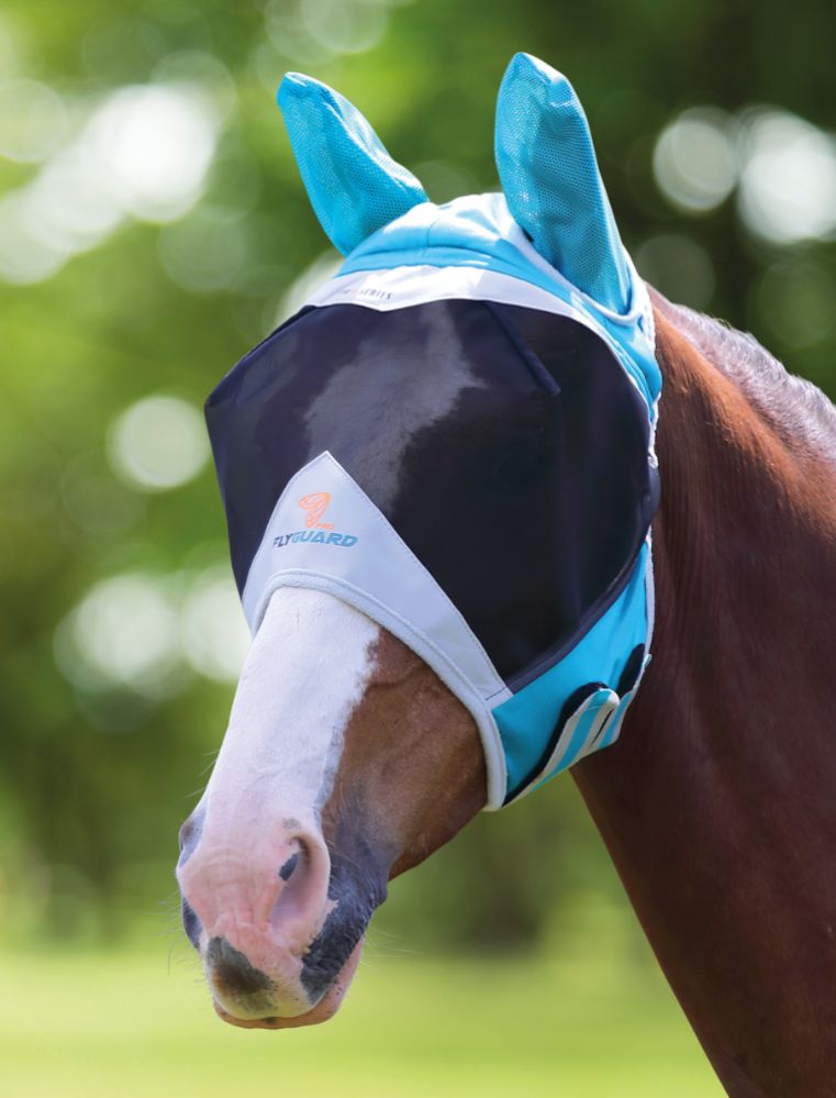 Flughuva med öron teal/grå